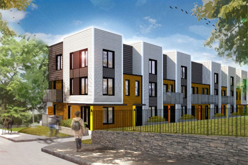 A rendering of new housing at 24 Westminster Ave. in Boston