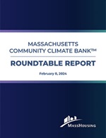 The cover of the Mass. Community Climate Bank Roundtable Report